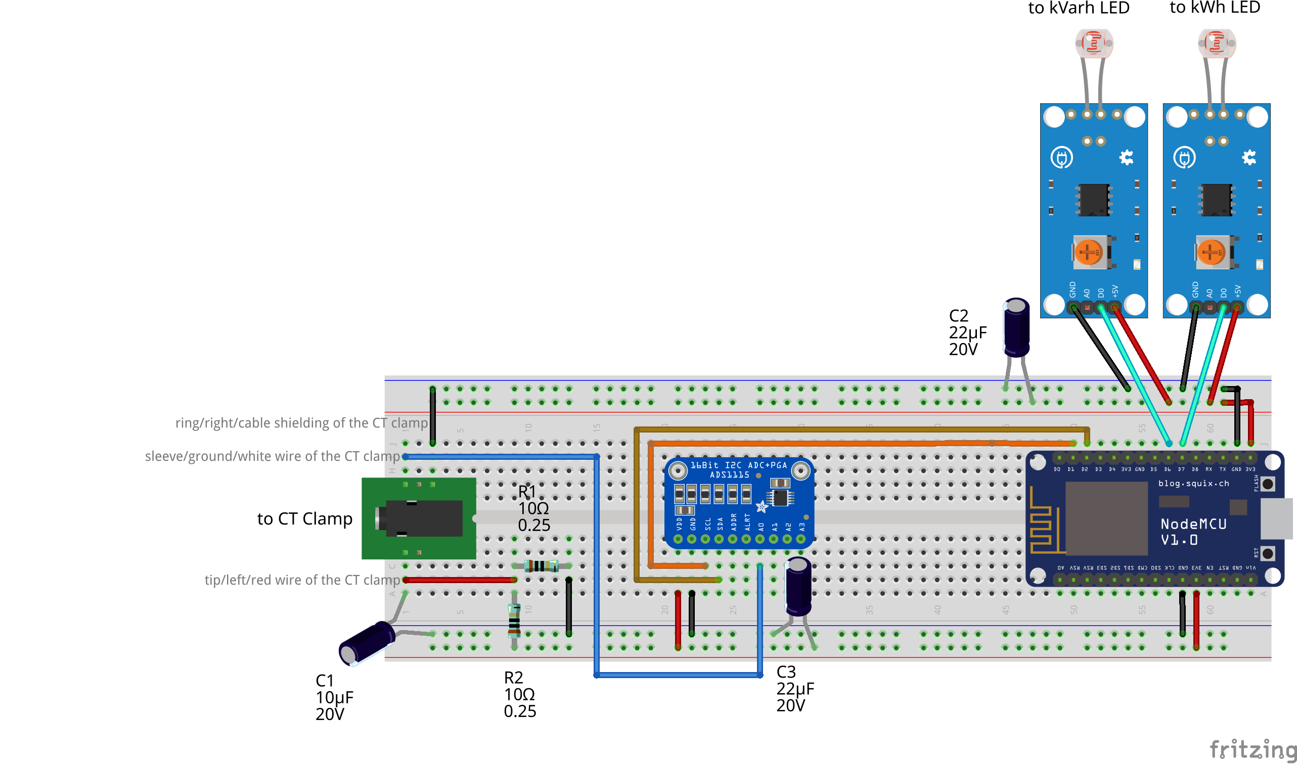 Fritzing breadboard diagram